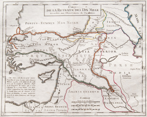 Carte de la Retraite des Dix Mill1809